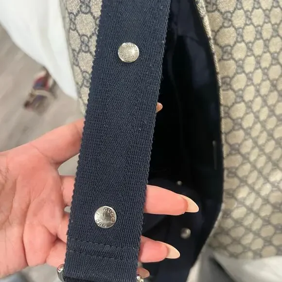 Gucci GG Monogram Navy Diaper Bag - Picture 3 of 12